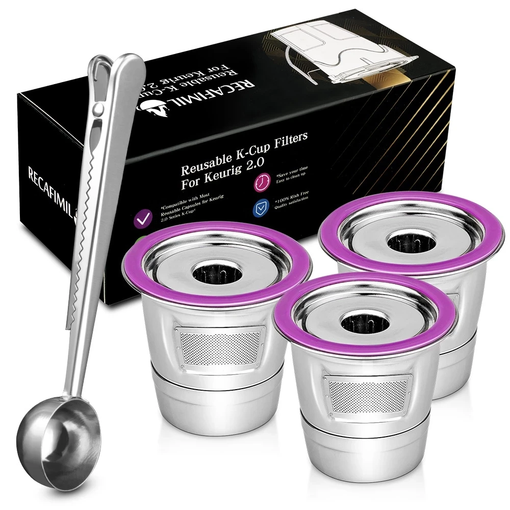 Reusable K Cup Coffee Filters Stainless Steel Refillable Kcups Coffee