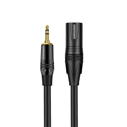 Premium XLR to 3.5mm Stereo Aux Microphone Cable - 12m (3.5 to XLR - M)