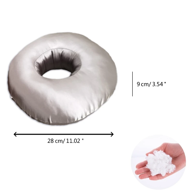 367A Ear Piercing Pillow Sleeping Doughnuts Cushion Fade Resistant with Hole Side Sleeping Pillow for Ear Pains 6