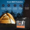 PowMr 30AH LiFePO4 Battery 12V Lithium Iron Phosphate Batteries BMS 3000 Cycle Battery Pack Waterproof Car RV Camping Power Bank 2