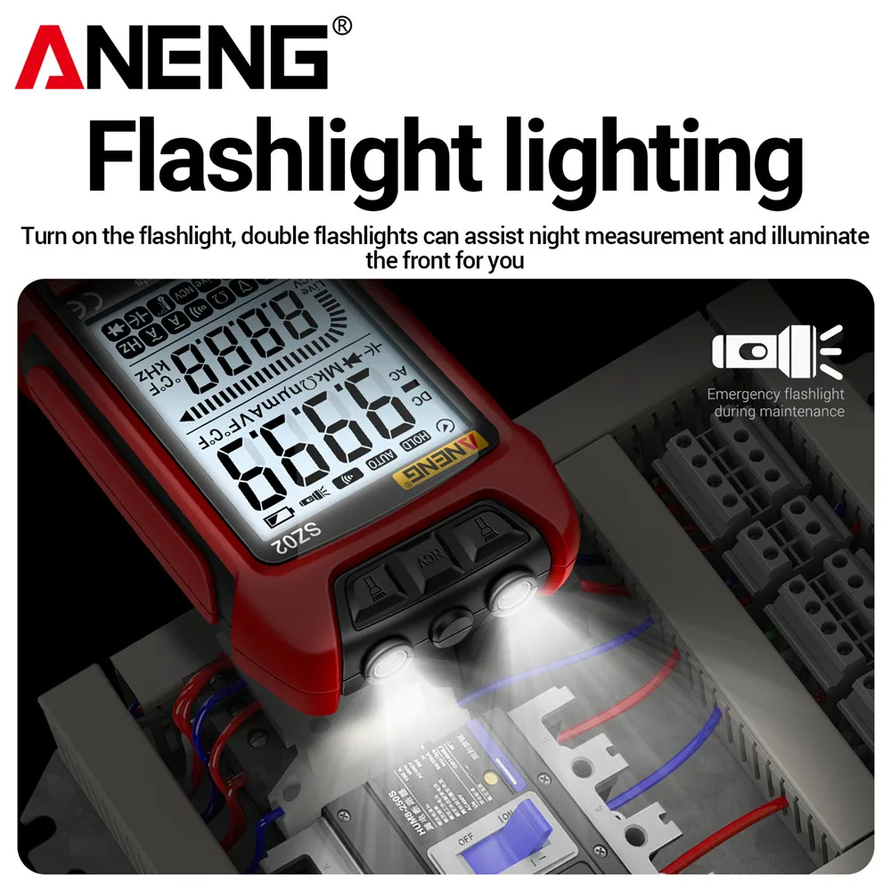 ANENG SZ02 Smart Digital Multimeter AC/DC Votage 9999 Counts NCV