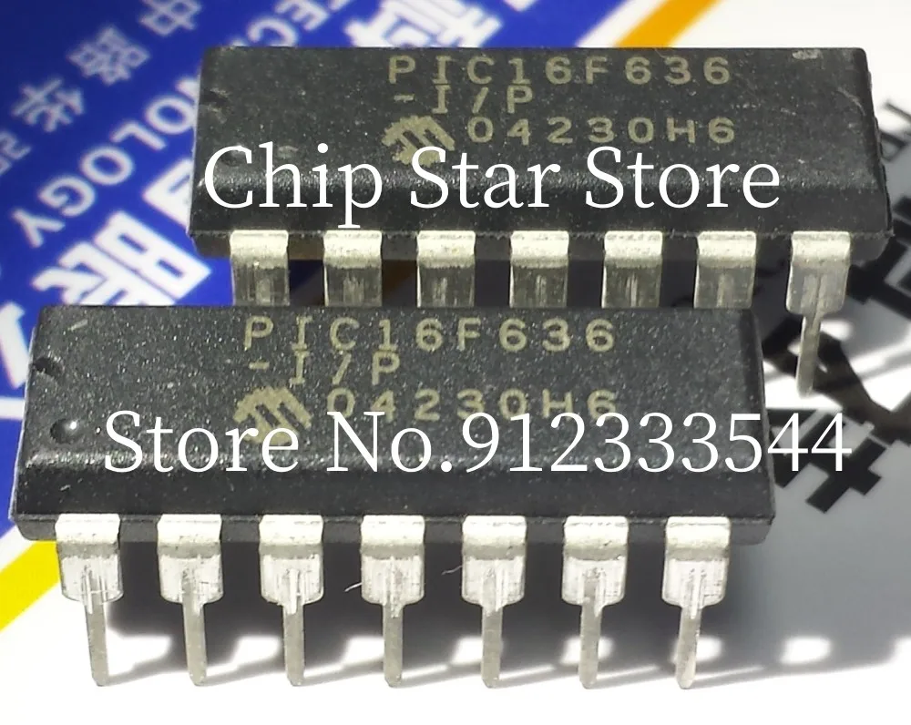 

2 шт./партия, новые и оригинальные аксессуары PIC16F636 DIP14 100%