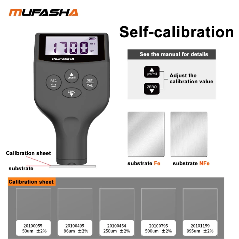 Paint thickness gauge MUFASHA G935 coating thickness gauge 0.1 Micron 0~1900um Fe and NFe car paint film tools thickness tester paint coating meter thickness gauge