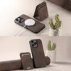 Magnetic 2-in-1 Card Holder Wallet Leather Phone Case Compatible with MagSafe Wireless Charging for iPhone 16ProMax 15Plus 14 13 1