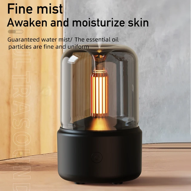 120 Ml Hordozható Gyertyafény Aroma Diffúzor Usb Elektromos Otthoni Levegő Párásító Hűvös Köd Készítő Illóolajok Led Éjszakai Fény - Image 5