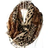 New Autumn and Winter Fashion Women Long Style Wrap Lady Shawl Leopard Chiffon Scarf 4
