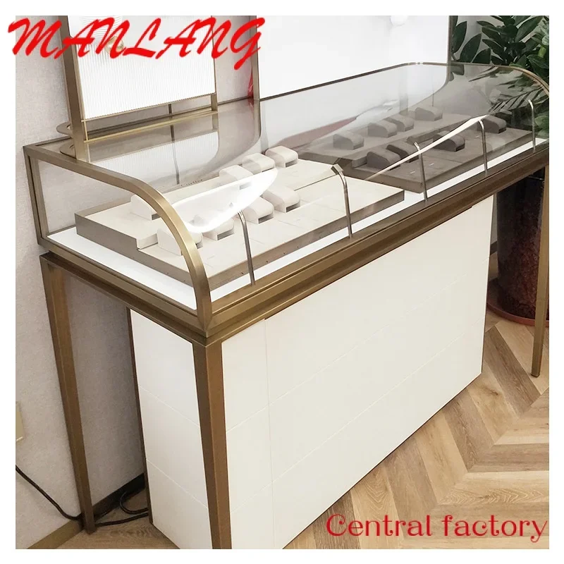 

Custom GAOGLE Jewelry Shop Decoration Design Lockable Glass Vitrine Showcase Display Cabinet