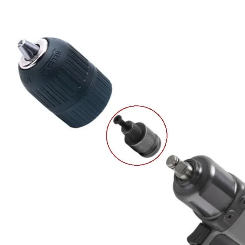 Drill Chuck Adaptor For Impact Wrench Conversion 1/2-20UNF Electric Drill Wrench Conversion Head With Screw Bit Tools 5