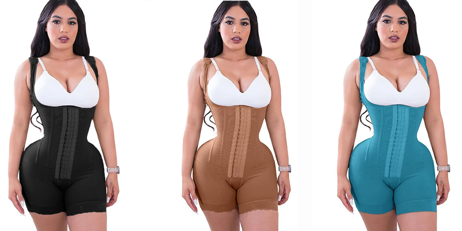 Fajas Women's High Double Compression Hook And Eye Closure Women Body Shapes Tummy Control  Adjustable Bodysuit