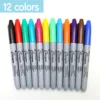12colors Fine Point Permanent Markers, perfect for Classroom, Office, Durable and Long-Lasting. No suitable for Whiteboard 2