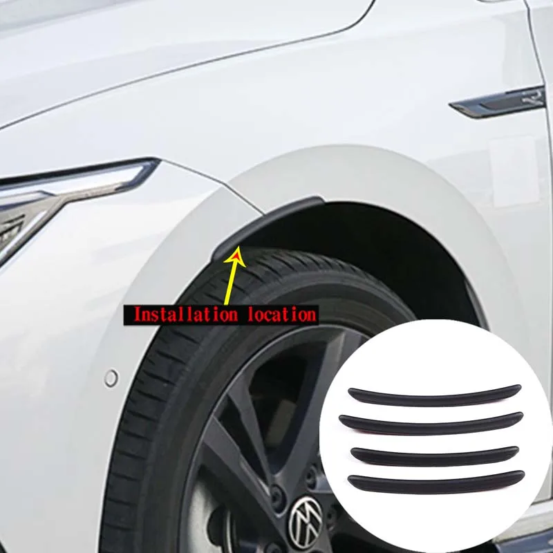

For Volkswagen Golf 8 2020-2022 ABS Black Car Fender Arch Wheel Brow Lip Sticker Decorative Car Accessories