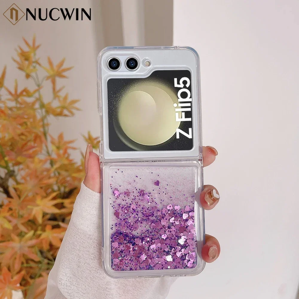 Quicksand Love Heart Glitter Fluorescence Luminous Case