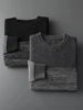 ADDONEE Autumn Winter Men Cashmere Sweater Smart Casual O-neck Pullover Thick Soft Warm Clothing 100% Merino Wool Knitwear Tops 6