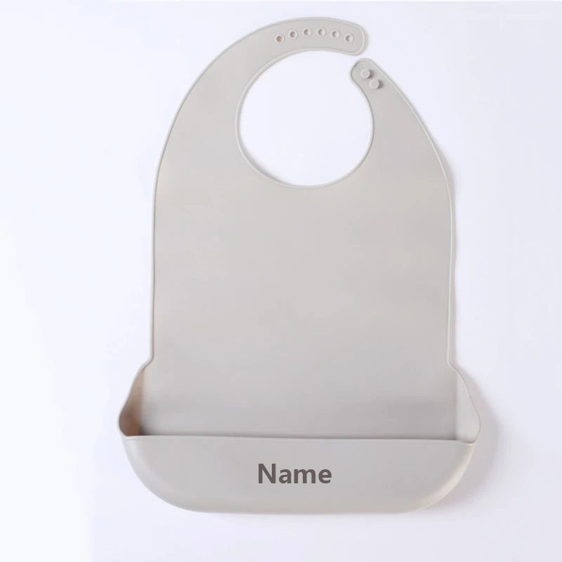 Large Silicone Bib Waterproof Easy Clean Free Name Engraving Creative Gifts Made to Order