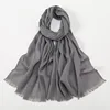 Soft Bamboo Cotton Scarf Women Girls Students Summer New Solid Color Scarves Lady Viscose Shawl Spring Female Wrap Shawls 3