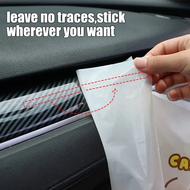 30-90Pcs Cartoon Capybara Car Disposable Garbage Bag Portable Universal Auto Door Seat Household Thickened Car Desktop Trash Can