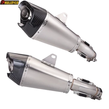 For Kawasaki ZX-4R ZX-4R SE ZX-4RR 2023 Motorcycle Exhaust Escape Moto Muffler Middle Link Pipe with DB Killer Real Carbon Tip