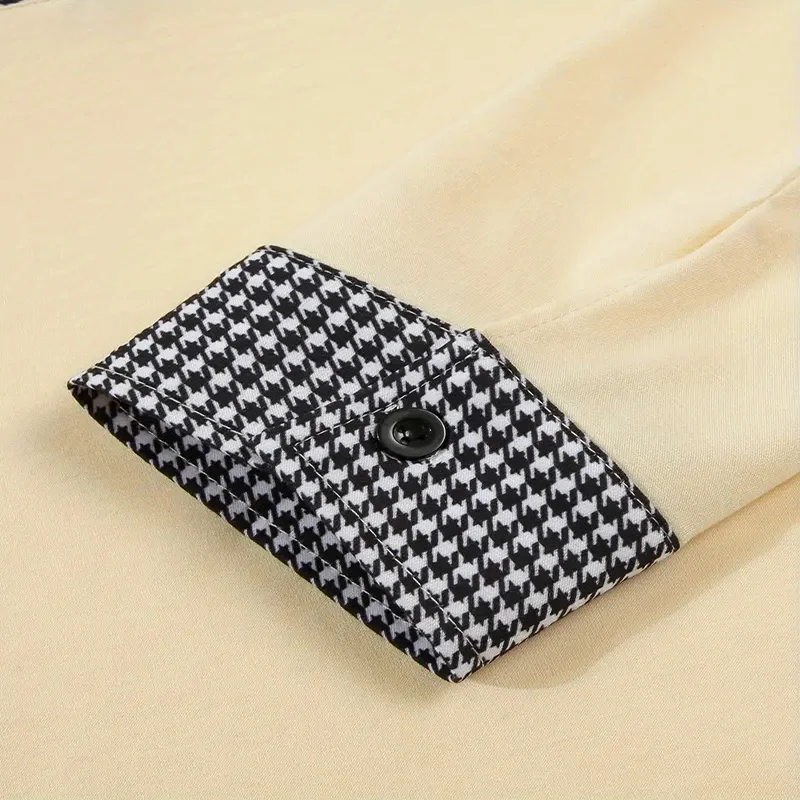 Spring and Autumn Men's Long Sleeve Polo Shirt Classic Business Office T-shirt Male Street Casual Fashion Solid Color Top