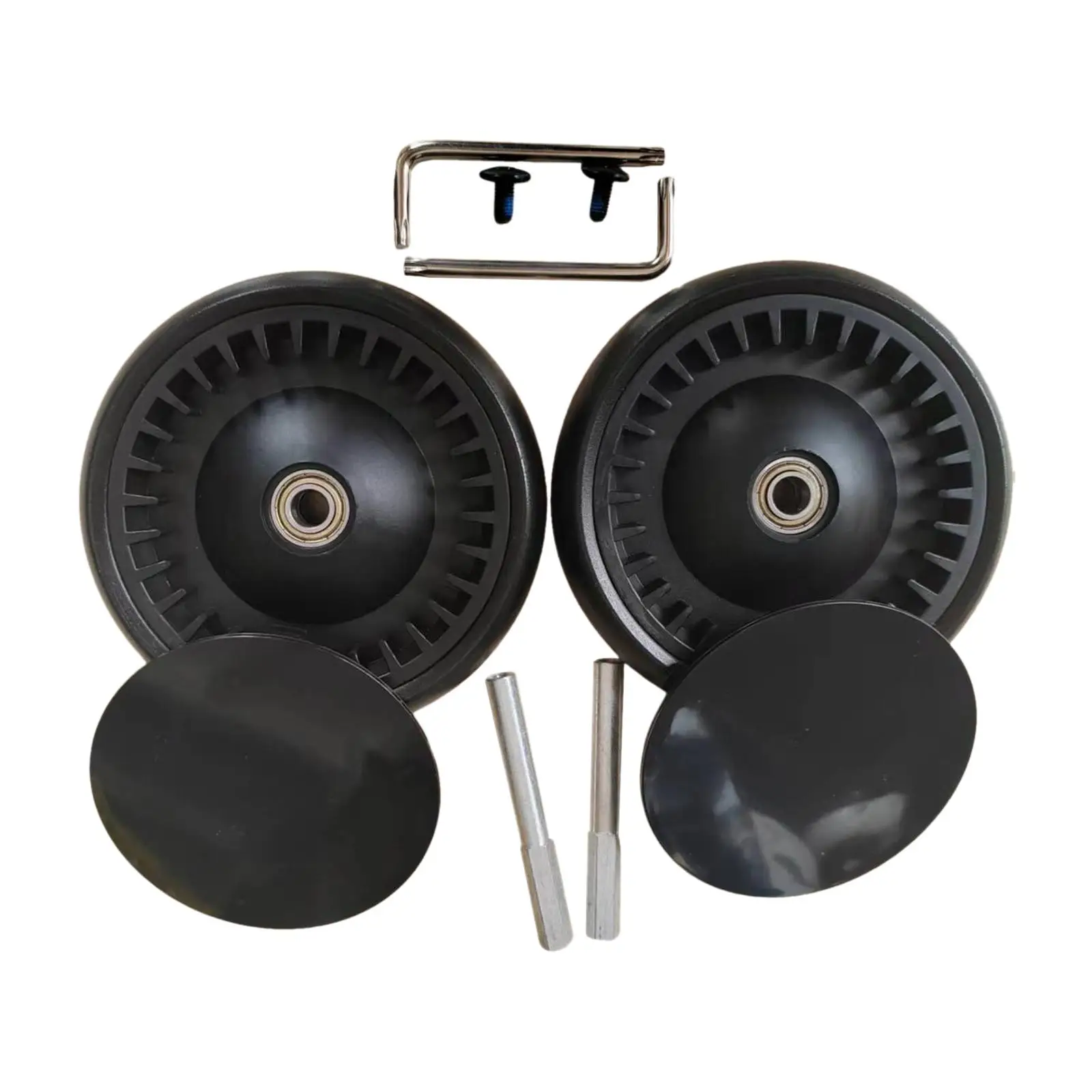 Baby Stroller Wheel Tire Wear Resistant Rubber Pratical Infant Carriage with Wrench, Screws Replace Wheels Accessories Pushchair
