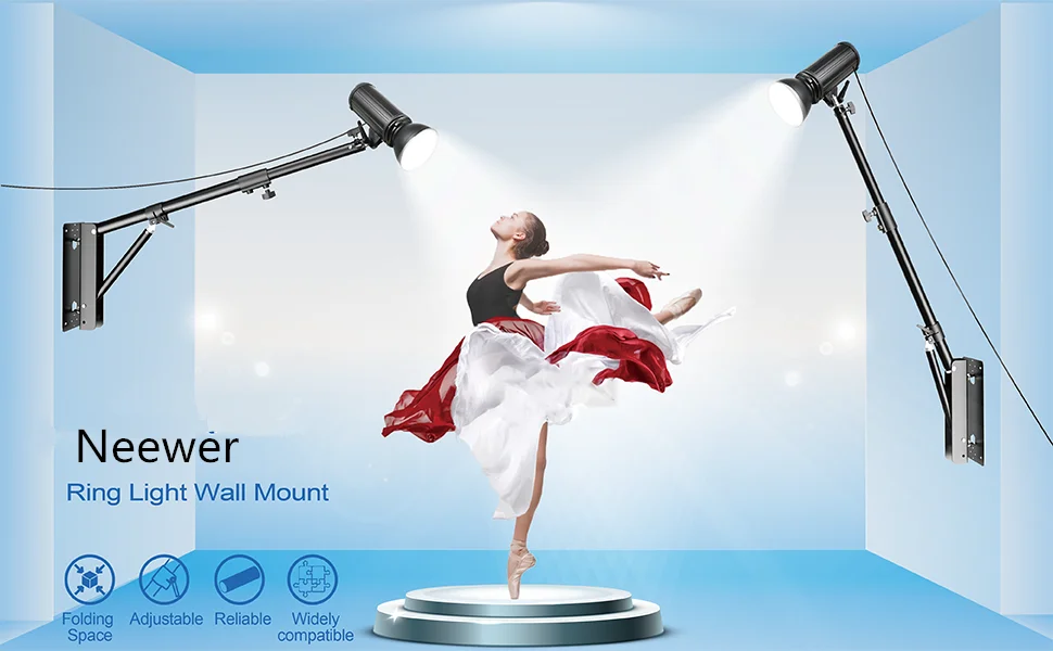 Selens Wall Mounted Softbox Light Mount Wall Mounted Ring Light