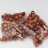 100 PCs/bag 11*12mm Aperture: 5mm Medium Size Hole Vintage Painted Wooden Beads African Hair Rings Dreadlock Accessories 6