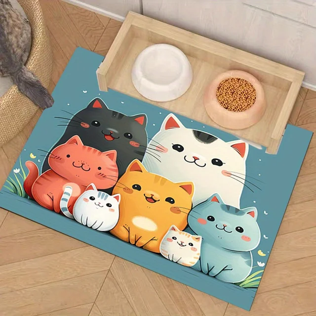 VIKAMA Diatomaceous Earth Cat Food Mat Dining Mat Soft Non-Slip Stain-Resistant Cat Litter Cat Dinner Bowl Mat Home Decoration VIKAMA Diatomaceous Earth Cat Food Mat Dining Mat Soft Non-Slip Stain-Resistant Cat Litter Cat Dinner Bowl Mat Home Decoration