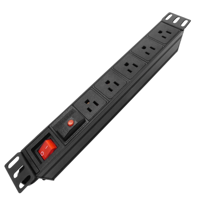 

PDU power strip, network cabinet rack, US socket with overload protection, US plug, 2-meter extension cable, aluminum alloy