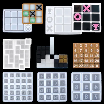 Tic Tac Toe and number game board Silicone Mold 1