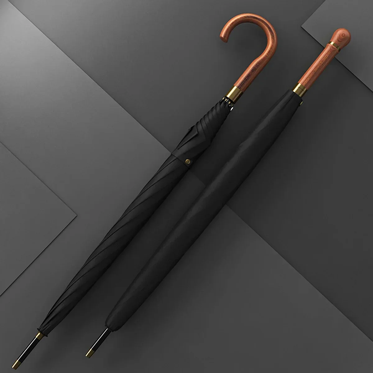 OLYCAT Wooden Long Umbrella Men Business Vintage Big Golf Umbrellas Wind Resistant Simple Outdoor Travel Umbrella Rain Women wind resistant umbrella,windproof umbrella