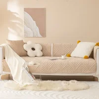 Thicken Velvet Sofa Cover for Living Room Nordic Jacquard Sofa Towel Non-Slip Soft Couch Mat L Shape Couch Slipcover Protector 2
