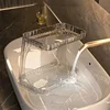 Bathroom Storage Rack Toilet Double Layer Cosmetics Storage Box Washstand Organizer Desktop Shelf Rack bathroom accessories 4