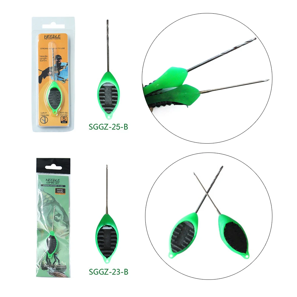 

Outdoor Carp Fishing Terminal Tackle Drilling Needle Baiting Tool Crochet Hook Bait Tools Pill-shaped Fishing Knot Buckle Needle