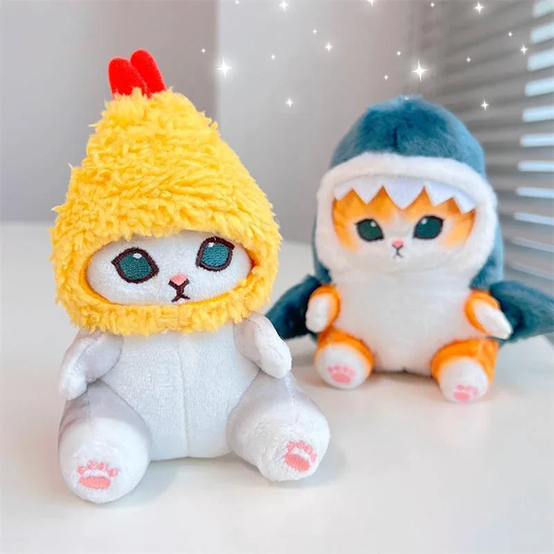 

15cm Kawaii Mofusand Anime Hobby Tempura Fried Shrimp Shark Cat Cartoon Cute Plush Doll Pendant Bag Pendant Gift for Girlfriend