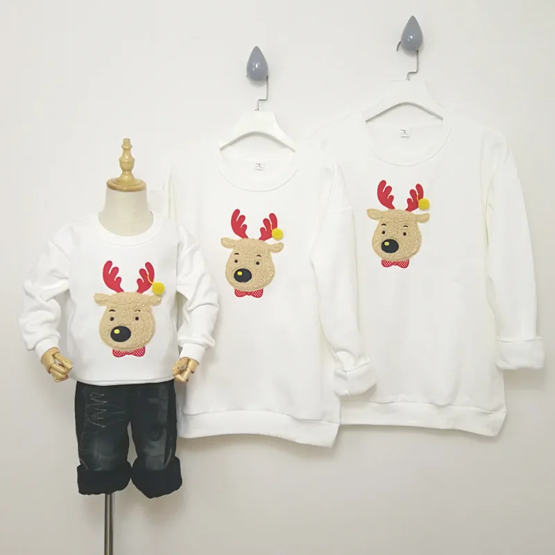 Ropa a juego para toda la familia, conjuntos navideños, además de suéteres de terciopelo con apariencia familiar, camisas para madre, padre e hijos, ropa de otoño e invierno CL694