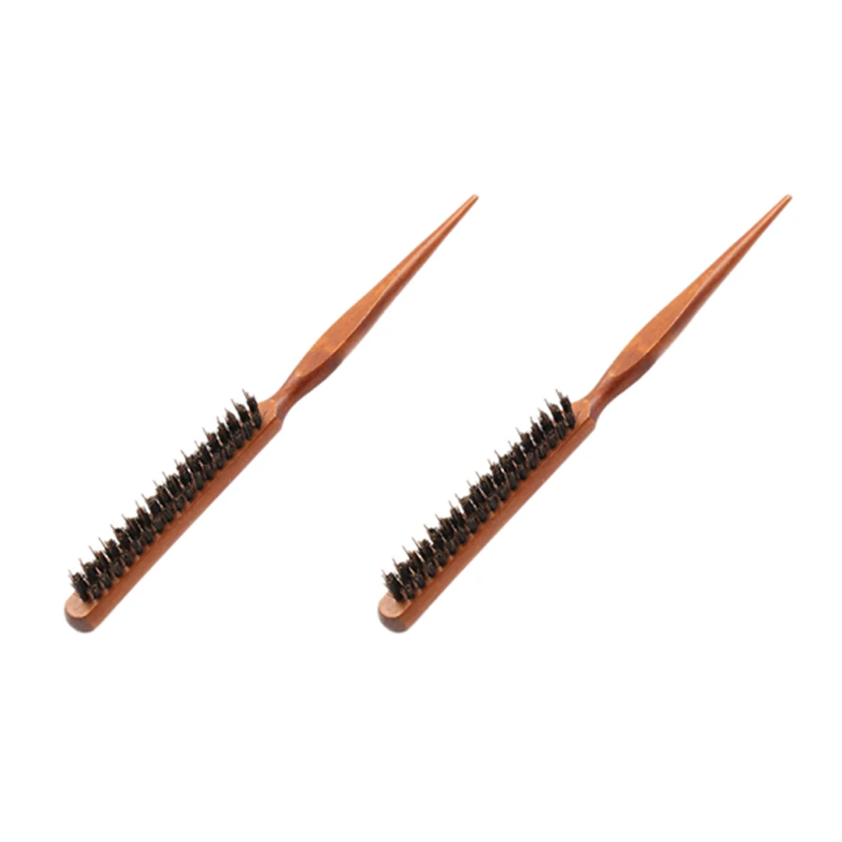 2X Professional Salon Teasing Back Hair Brushes Wood Slim Line Comb Hairbrush Extension Hairdressing Styling DIY Kit