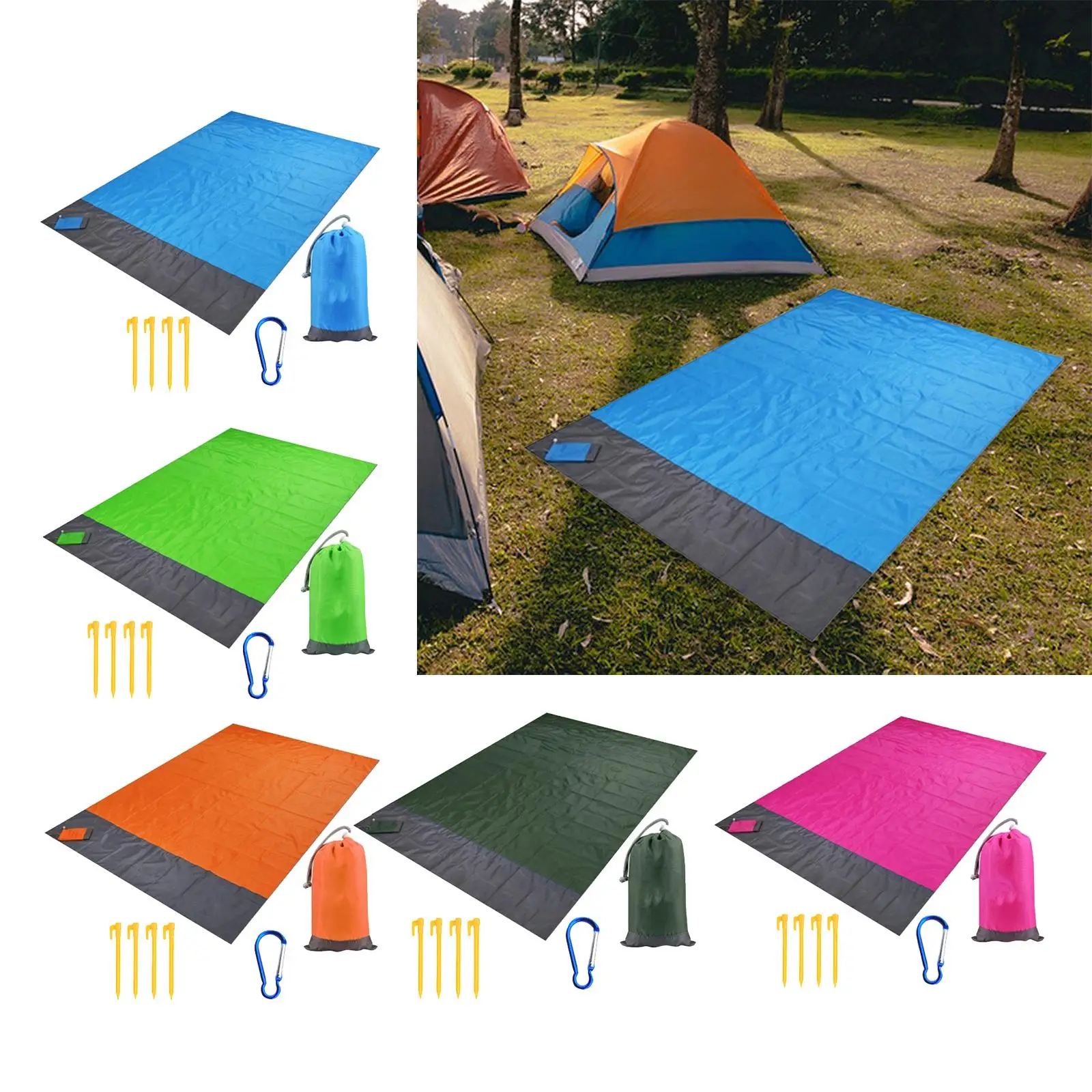 Picnic Blanket Beach Blanket Folding Durable Waterproof Beach Mat Picnic Mat for Park Sporting Events Festival Travel