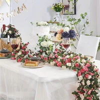 250CM Artificial Rose Flowers for Wedding Home Room Decoration Autumn Garden Outdoor Arch Christmas Rattan DIY Fake Plants Vine 4