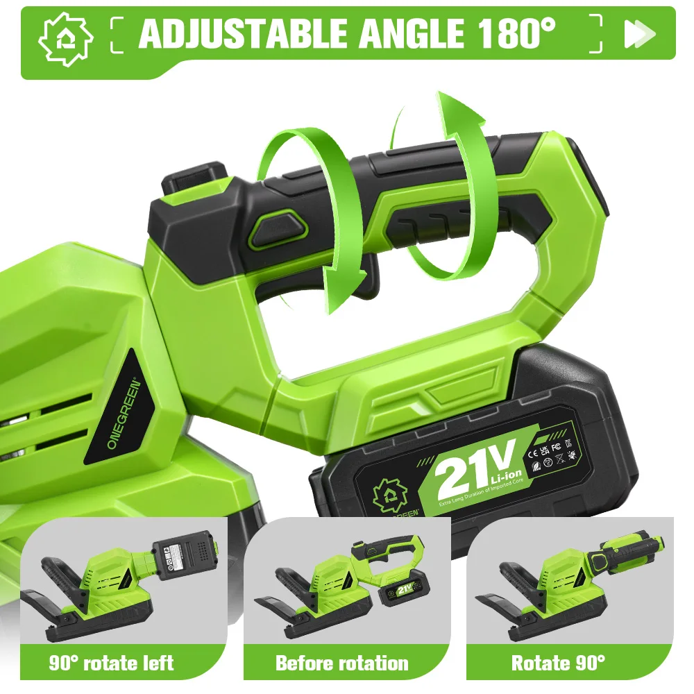 ONEGREEN 2000W Elektrische Heckenschere 510mm Cordless Handheld Garten Schneiden Beschneiden Elektrowerkzeuge Für Makita 18V Batterie pin – Detail 7
