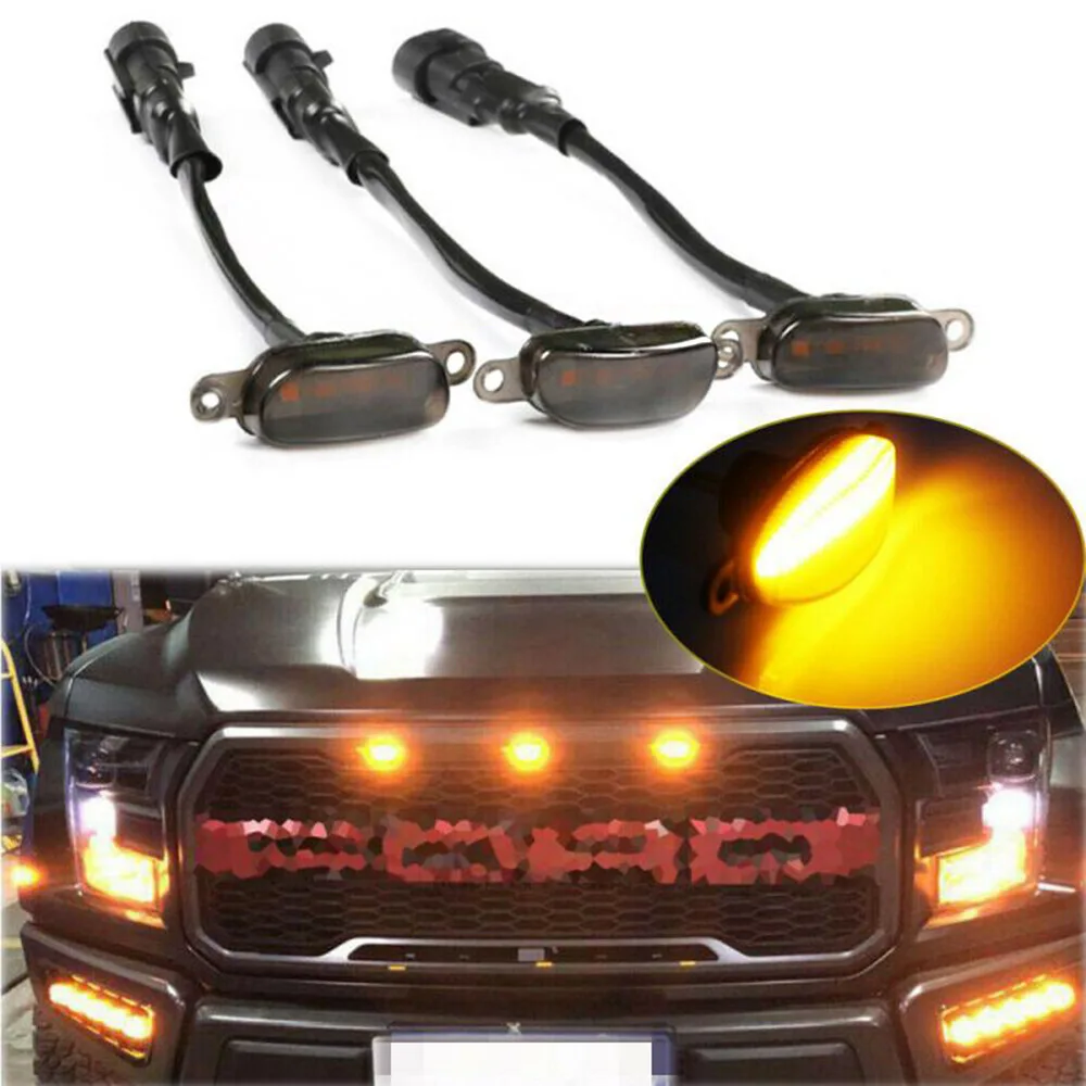 Luces LED De Rejilla Delantera Para Coche - 12V, Color Ámbar, IP67, Compatible Con SUV, Camionetas, 4x4