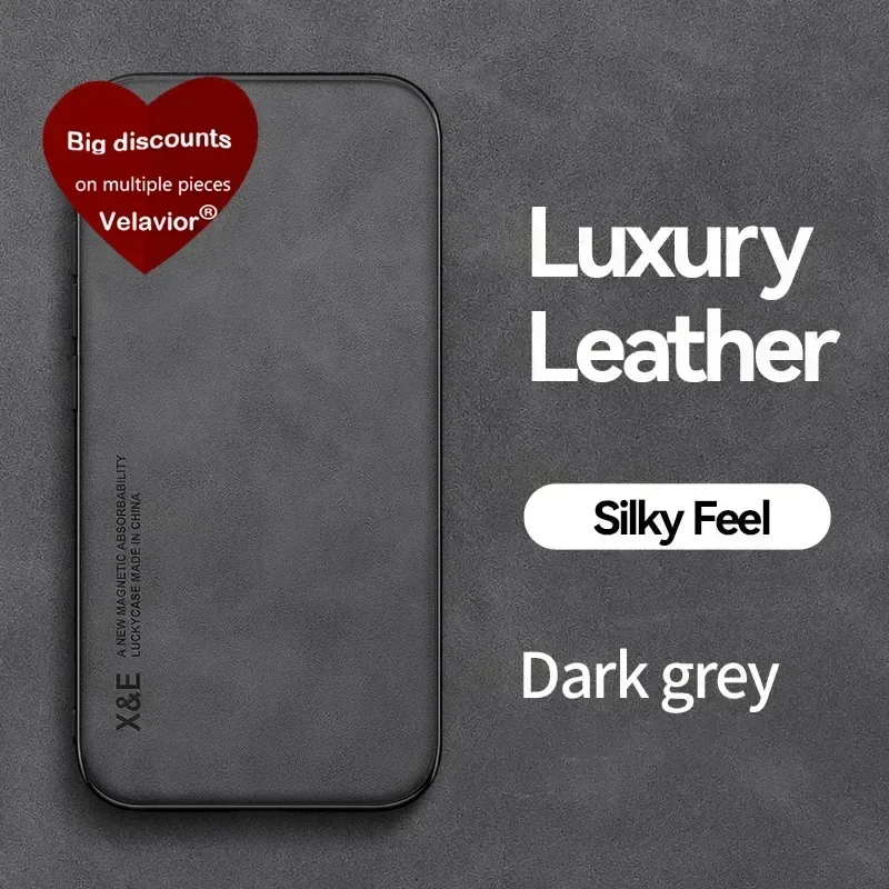 Luxury Leather Magnetic Car Holder Phone Case