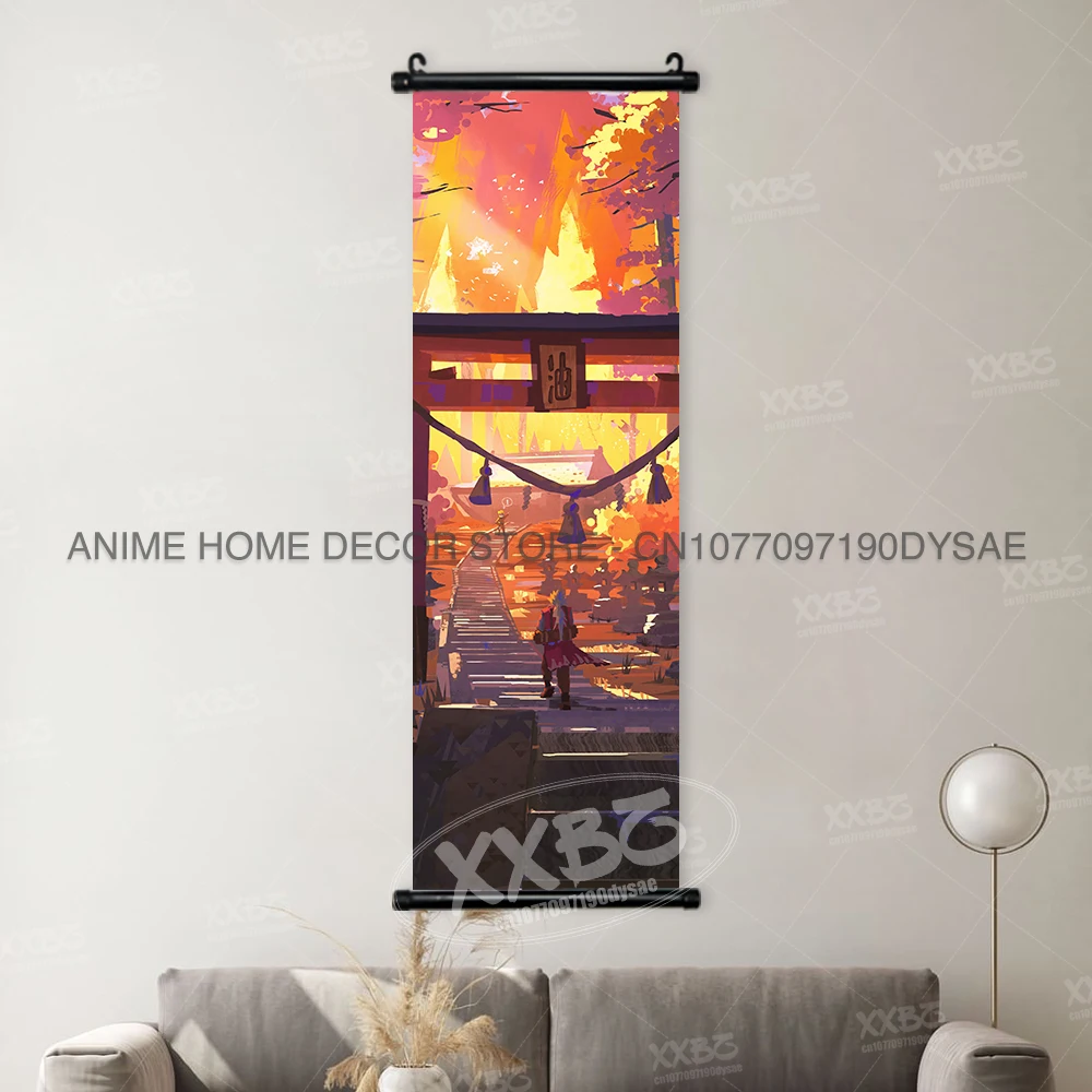 Japanese Style Naruto Wall Art: Rock Lee, Uchiha Sasuke & Obito Scroll Paintings