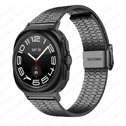 Stainless Steel Metal Bracelet for Smartwatches - Stylish Strap for Women and Men (Black)