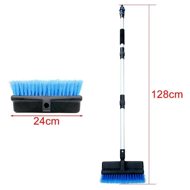 1pcs Controllable Car Flow-through Wash Brush Telescoping Handle Soft  Cleaning Head RV Wash Trailer