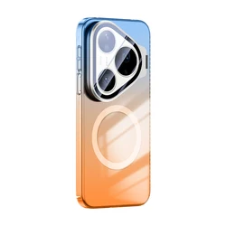 Sleek Metal Invisible Flip Lens Holder Case with Gradient Clear Acrylic for HUAWEI Pura 90 Pro Max (JZH)