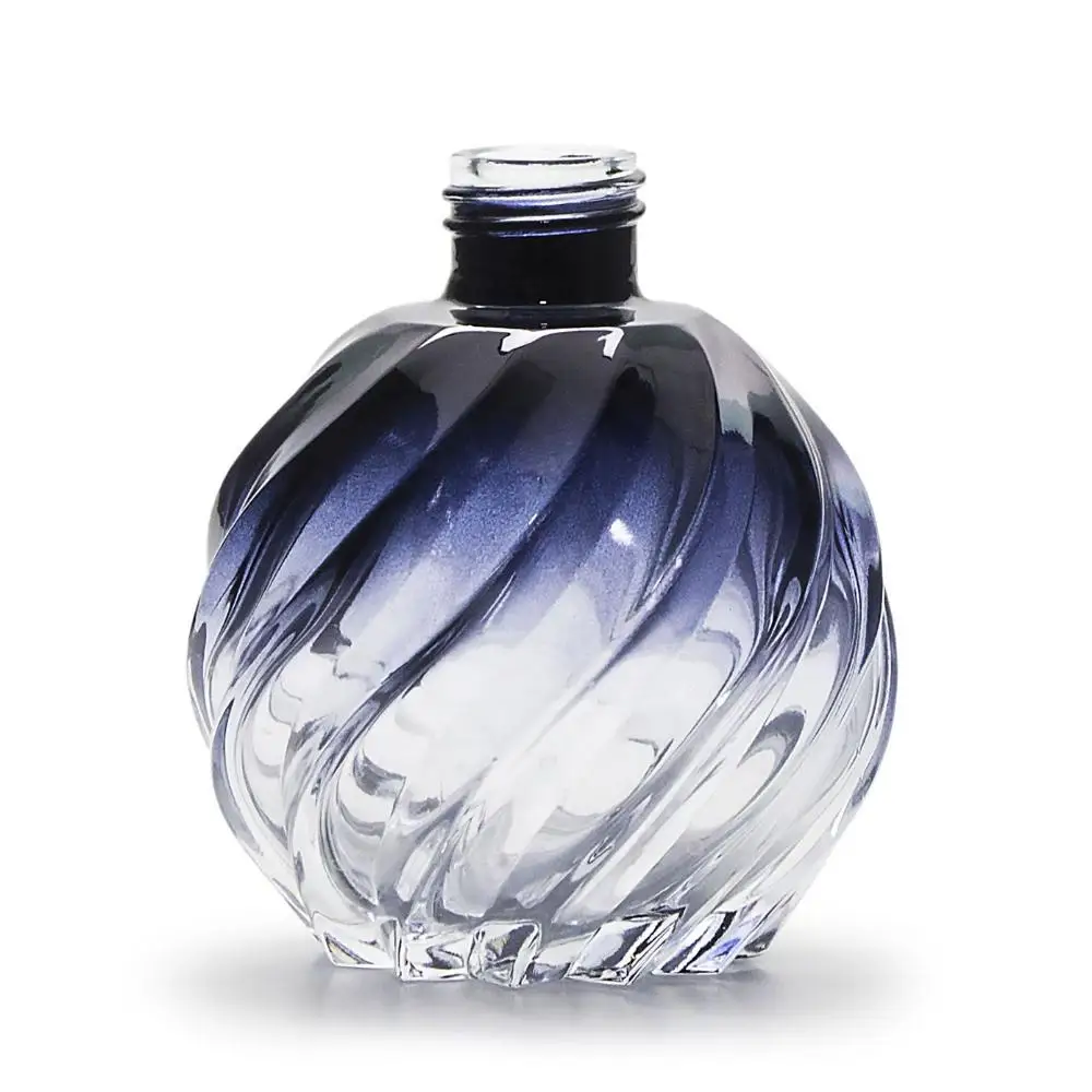 Boule en Spirale de Verre, 270ml, Noir Dégradé, Sans Valvula