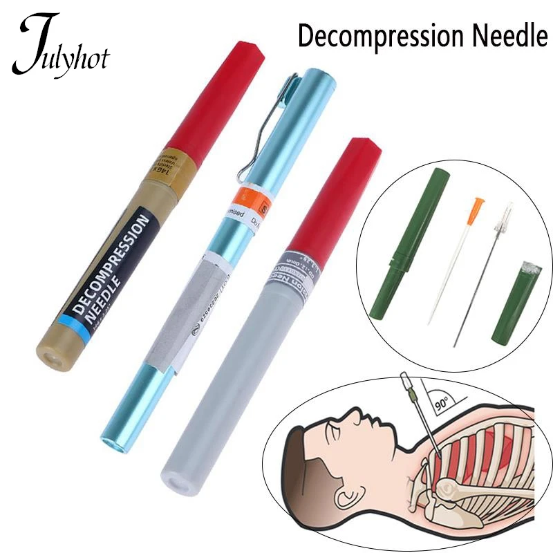 

1set Emergency Equipment First Aid Kit Tension Pneumothorax Thoracic Needle Medical Chest Decompression Needle