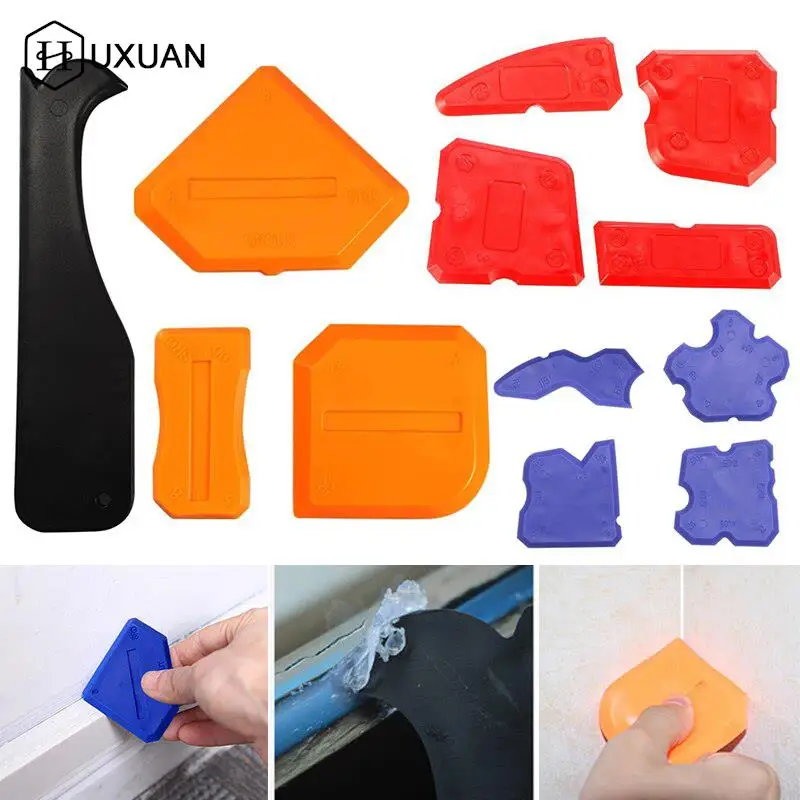 

4/6Pcs Window Door Silicone Sealant Spreader Caulking Tool Kit Spatula Scraper Cement Caulk Removal Tool Finishing Sealant Grout