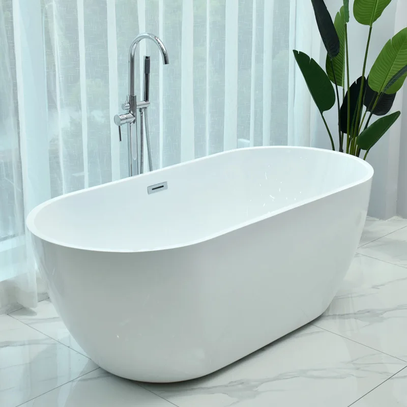 Acrylic thin edge bathtub Seamless Home Adult Internet celebrity Freestanding European Princess