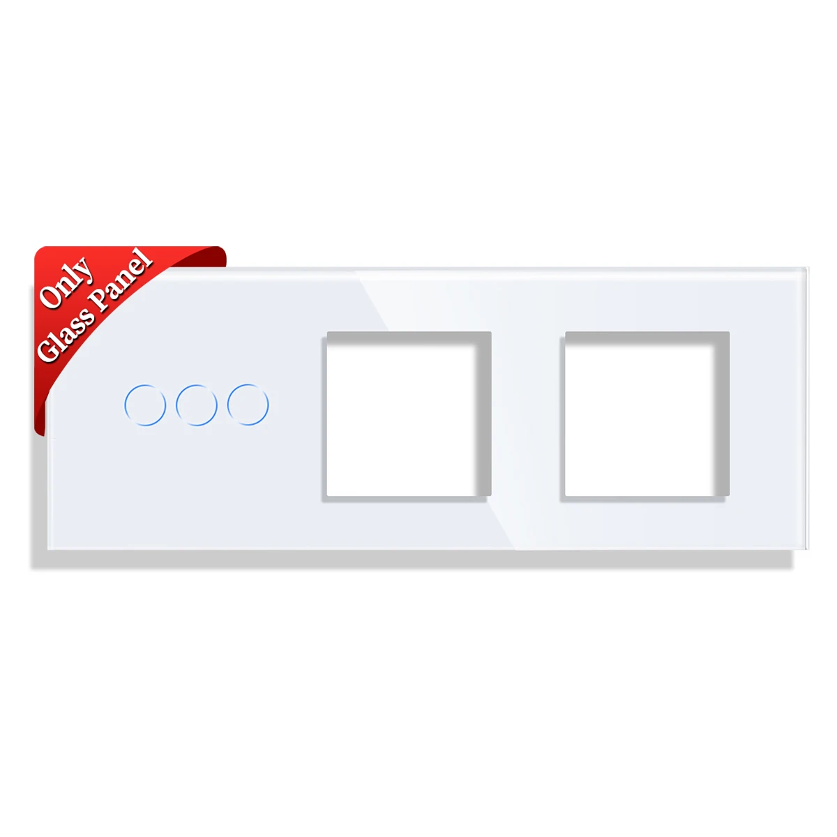 Bingoelec Crystal Glass Touch Switch Frame DIY Only Crystal Glass Panel With Metal Frame For Wall Sockets Switch Function Part wall touch switch socket light switch cover tempered glass frame