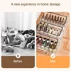 PVC Shoe Storage Box Waterproof Foldable Shoe Rack Dustproof Dormitory Bed Bottom PVC Transparent thickenedSneaker Container 6